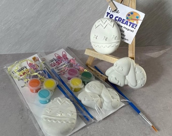 Easter Magnet Paint Kit | Bunny, Egg Craft Set (DIY) , Busket stuffer