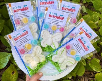 Paint Your Own Butterfly Figurine Craft Kit | Kids Birthday Party Favor