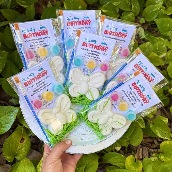 Paint Your Own Butterfly Figurine Kit | Birthday Party Favor | Paintable figurines