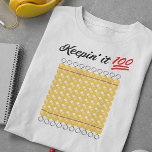 Keepin&#39; it 100 - Montessori Hundred Bead Adult Unisex T-shirt