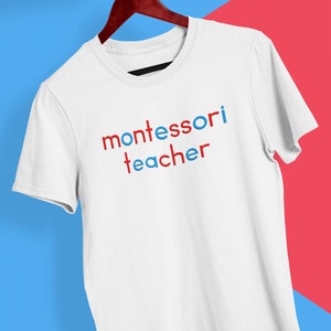 Montessori Teacher - Unisex T-shirt - Movable Alphabet Letters Montessori Teacher Gift for Montessori Teacher