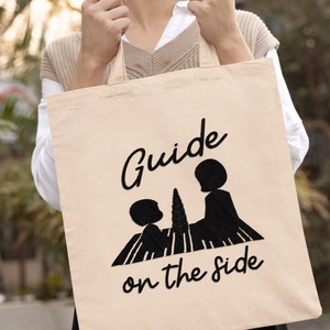 Montessori Tote Bag - Guide from the Side Cool Montessori Teacher Gift Montessori Merch