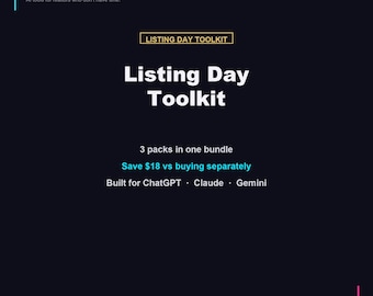 Mensajes de IA para agentes inmobiliarios / Kit de herramientas para el día de la publicación / Marketing inmobiliario / Paquete de 3 mensajes con más de 100 opciones / Correo electrónico social para publicaciones / PDF de ChatGPT