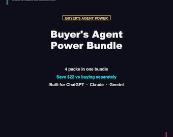 Mensajes de IA para agentes inmobiliarios / Paquete para agentes de compradores / Marketing inmobiliario / Paquete de 4 mensajes con más de 130 opciones / Contacto con compradores / ChatGPT PDF