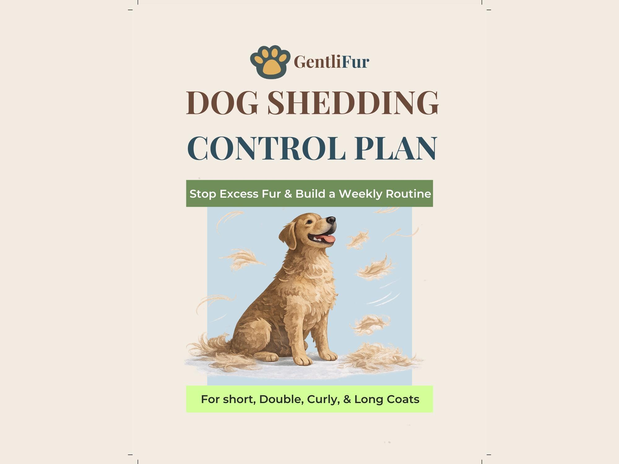 Dog Shedding Control Plan Printable | Grooming Guide PDF | Anti
