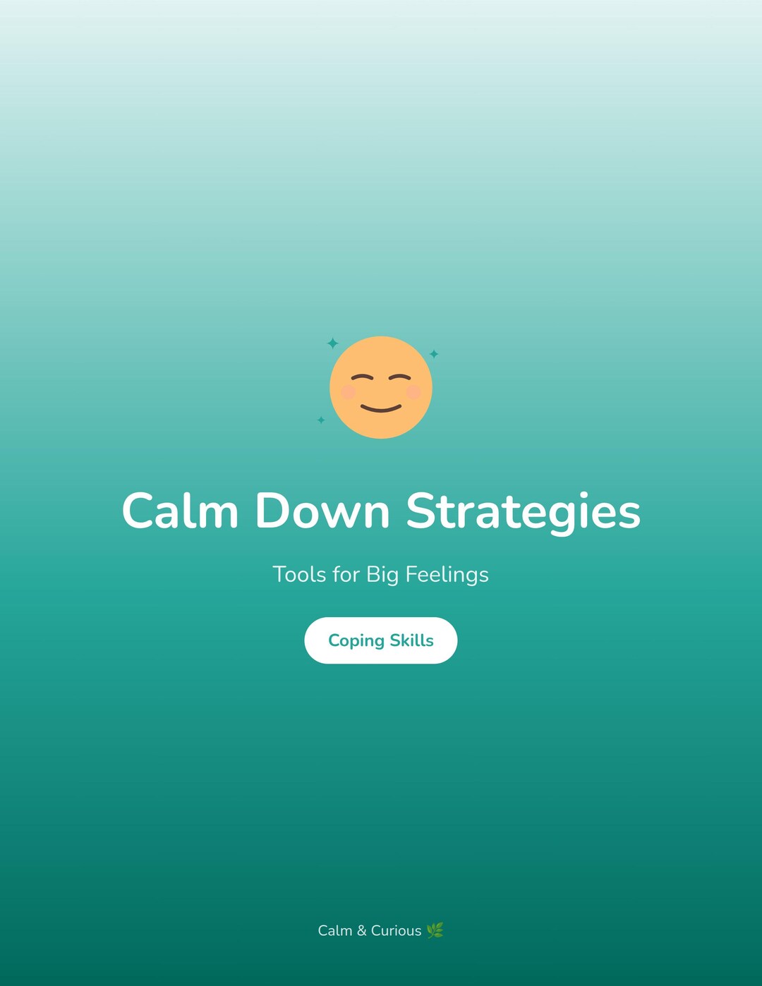 Calm Down Strategies | 24-page Coping Skills Workbook for Kids ...