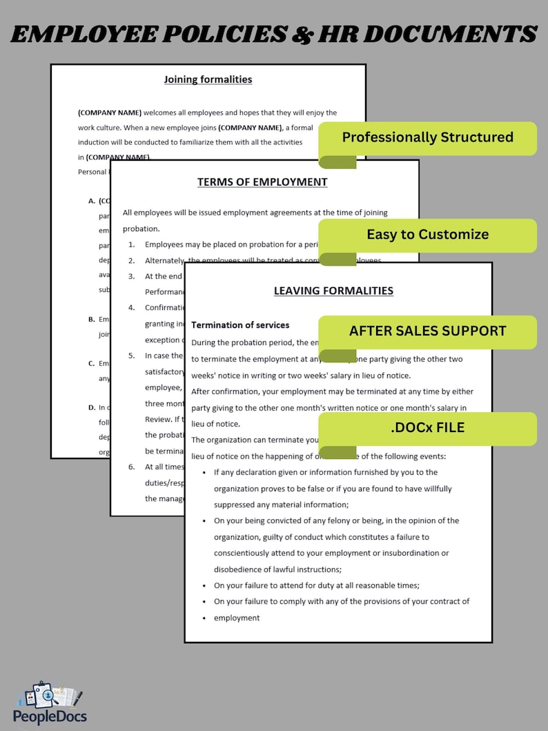 HR Policy Bundle | 70+ Company Policies & Employee Handbook Templates ...