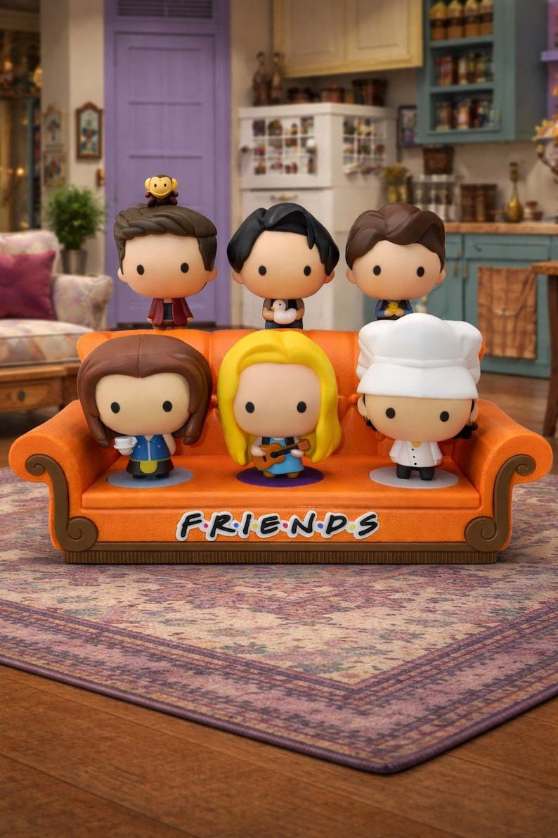 Friends™ Sofa Display for McDonald’s Warner Bros Figures – 3D Printed image 1