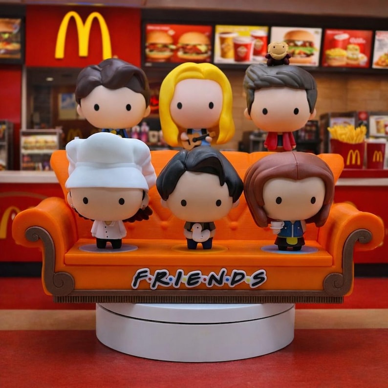 Friends™ Sofa Display for McDonald’s Warner Bros Figures – 3D Printed image 2