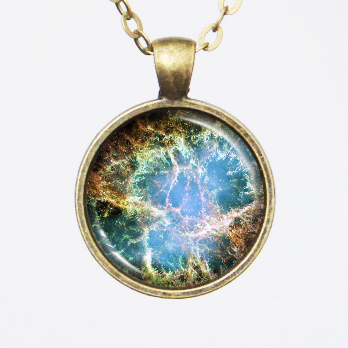 Constellation Necklace Crab Nebula Image Necklace Galaxy Etsy