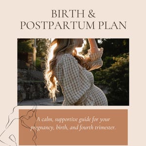 Afdrukbaar geboorteplan Ziekenhuischecklist Arbeidsgids Voorbereiding op de zwangerschap Postpartumplanning Voorkeuren borstvoeding afbeelding 1