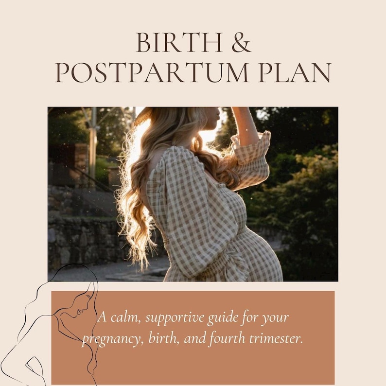 Printable Birth Plan Hospital Checklist Labor Guide Pregnancy Preparation Document Template Delivery Preferences Organizer Medical Staff Communication Tool Birth Center Planning Resource Expectant Mother Essential Digital Download PDF
