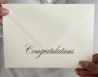 Celebration Envelope | congratulations Card Envelope | Keepsake Envelope - 5x7 Euro flap envelope