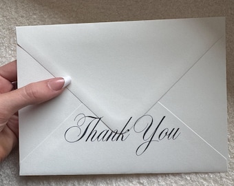 Printed Thank You Phrase Envelope | 5x7 Celebration Keepsake Mailer