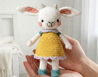 Lamb Crochet Pattern PDF | Sheep Amigurumi Toy Pattern | Cute Farm Animal Crochet | Lamb Lovey Security Blanket  Easy Crochet Sheep Tutorial
