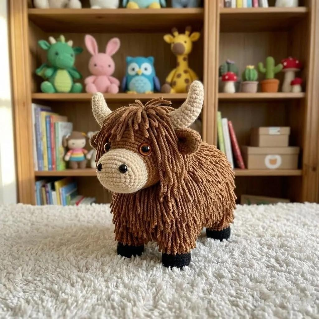 Fluffy Highland Cow Plush Toy Pattern