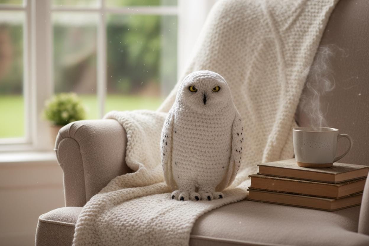Realistic Snowy Owl Crochet Pattern