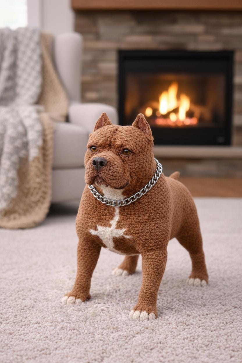 30 Pitbull Crochet Patterns for Amigurumi, Blankets, Pillows, and More 13 Pitbull Puppy Amigurumi Pattern PDF