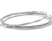 Personalized Bracelet Stack // Set of 3 Bangle Bracelets // Gold or Silver / Guitar String Jewelry / Eco-Friendly Jewelry / Stacking Bangles