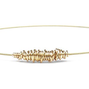 Bangle Bracelet Stack // Set of 9 Bracelets // Guitar String Bracelets // Thin Gold Bracelets // Eco-Friendly Jewelry // Stacking Bangles image 2