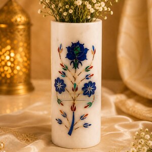 Handmade Marble Planter, White Marble Plant Pot, Pietra Dura Indoor Planter, Succulent Pot, Luxury Home Decor Gift