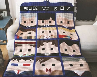 Doctor Who Faces of the Doctor crochet graphs *NOW includes the 13th Doctor* Pattern Only