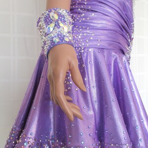 Lilac/ Tan Smooth Dance Sport Dress SM- 1203