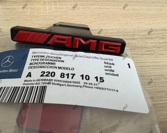 For Mercedes Amg  Emblem GT Panamericana Front Grille Radiator  Red Letters Badge