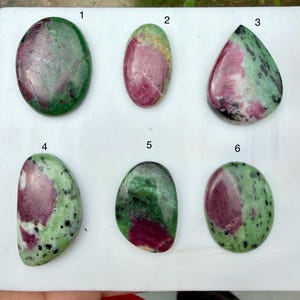 Natural Gorgeous Ruby Zoisite Cabochon - Polished Gemstone for Jewelry