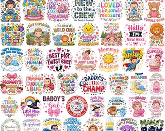 Baby PNG Sublimation Bundle, Baby Png, Baby Quotes, Cute Baby Saying, Baby Boy Girl, Baby Boy Girl Onesie, Newborn Baby Shower For Cricut