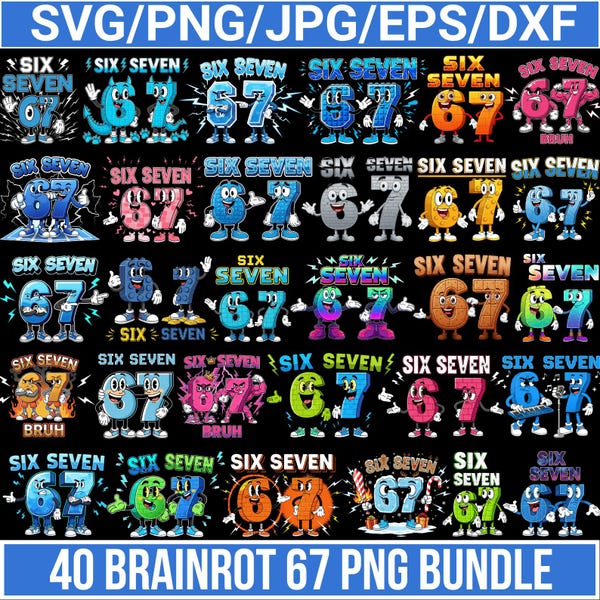 Brainrot 67 Png Etsy