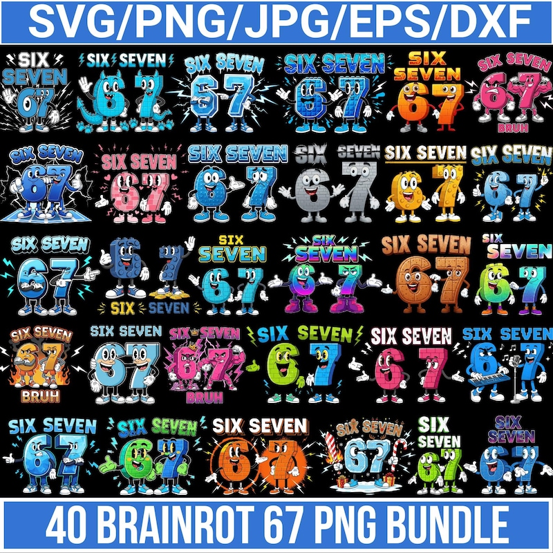 Brainrot 67 Png - Etsy