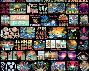 Summer PNG, Summer PNG Bundle, Faux Yarn Beach Summer Vibes, Sandy Moms Png, Sublimation Designs, Salty Soul Crochet,Coquette Bow For Cricut