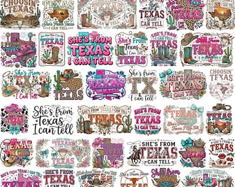 She’s From Texas PNG Bundle, Texas Independence Day PNG, Texas Girl PNG, Texas State Sublimation, Texas State Png,Western Cowgirl For Cricut