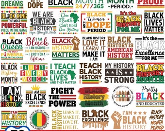 Black History Month Svg Bundle, Black History Png, I am Black History Png, Black People, Black History Svg, African American, Cut For Cricut