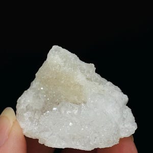 Small Natural Calcite Geode Half – Sparkling White Druzy Crystal Specimen
