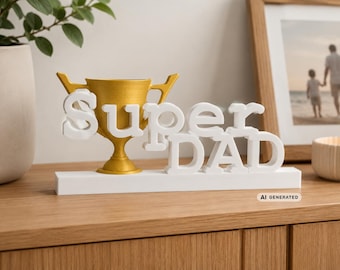 Super Dad, 3D print file, Father's Day gift, 3MF STL for BambuLab A1 mini