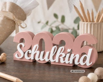 "Schoolchild 2026" lettering, 3MF for BambuLab A1 mini