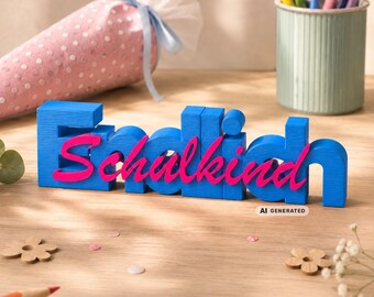 "Finally a schoolchild" lettering, 3MF for BambuLab A1 mini