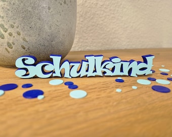 "Schoolchild 2026" lettering with confetti, 3D print, 3MF for BambuLab A1 mini