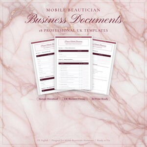 Mobile Beautician Forms UK — 18 Customisable Client Consent, Patch Test & Home Visit Templates | LaunchKit