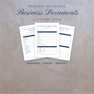 Property Developer Forms UK — 17 Fillable PDFs & Editable DOCX | LaunchKit