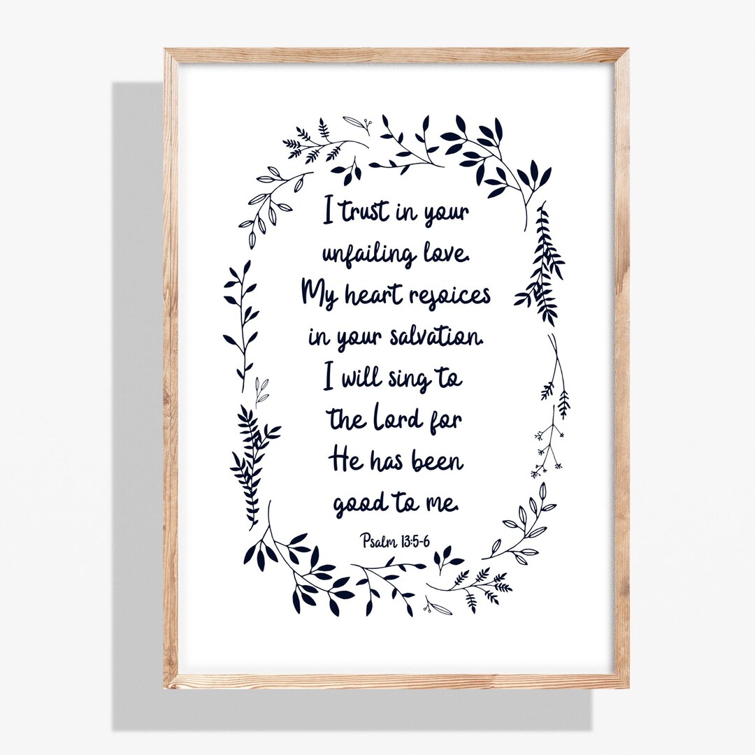 Psalm 13 Digital Download Wall Art | Faith Inspired Christian Decor ...