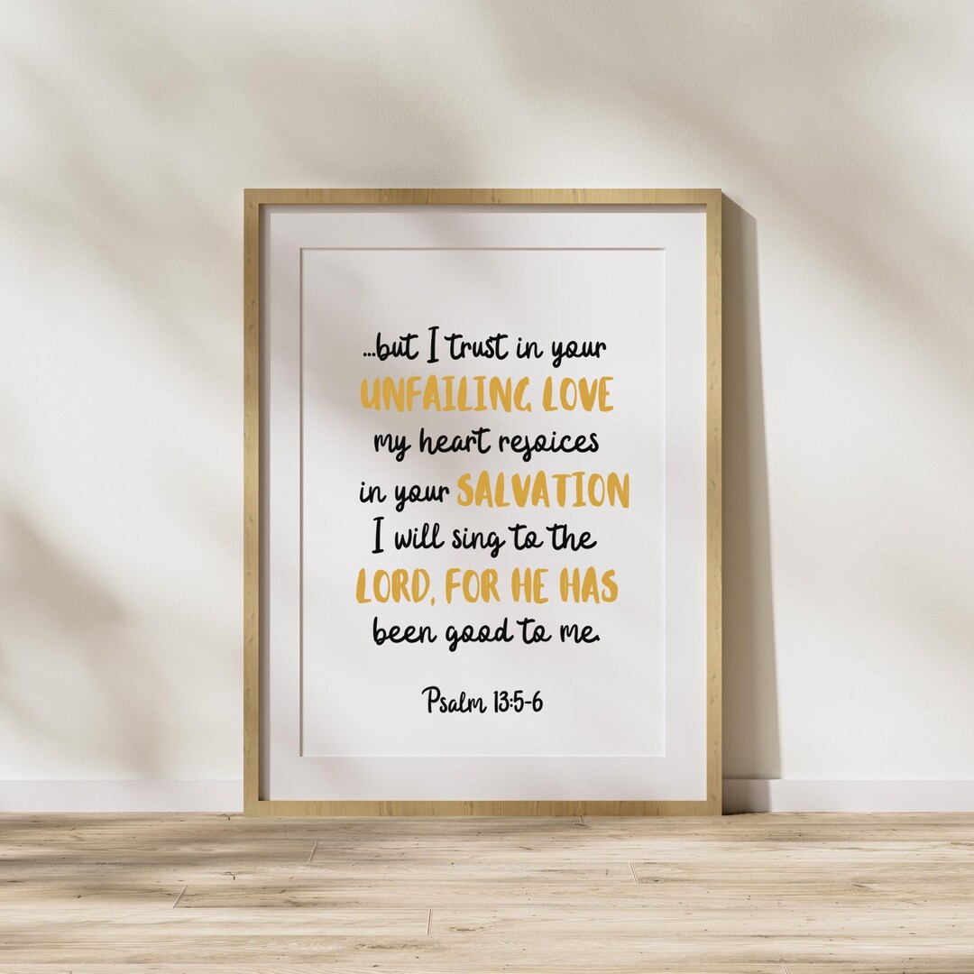 Scripture Wall Art |psalm 13 Christian Home Decor | Bible Verse Sign ...