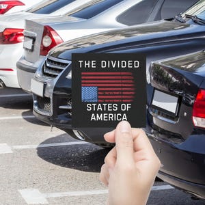 The Divided States of America - Under Duress Bumper Magnet - Upside Down Flag Bumper Sticker