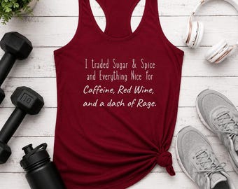 Funny Workout Tank for Women, Middle Aged Humor, Gym Mom Fitness Top