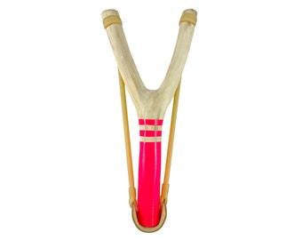 Neon Pink Wooden Slingshot