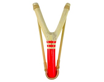 Neon Red Wooden Slingshot