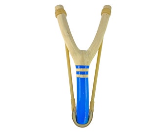 Neon Blue Wooden Slingshot