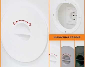 CABSET - 125 mm Adjustable Access Panel | Cabinet Access Cover | Furniture Back Panel Cover for Socket | Kitchen Fittings